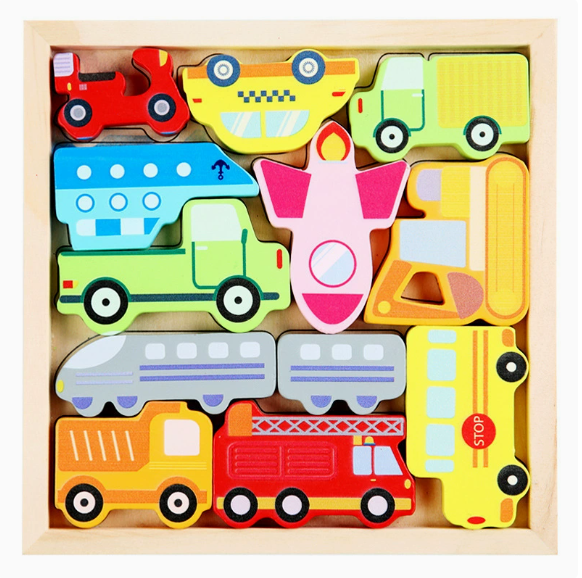 Montessori Wooden Puzzle Set for Young Children