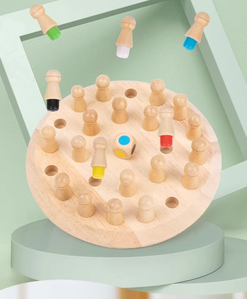 Wooden Color Memory Chess Game