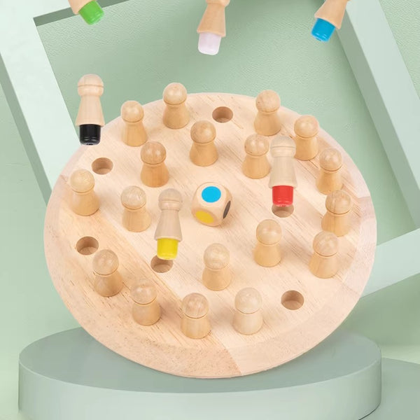 Wooden Color Memory Chess Game