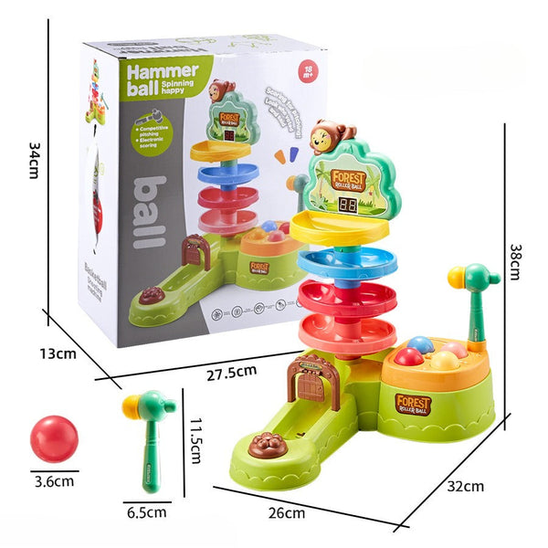 Jungle 4-in-1 Activity Tower (Hammer, Slide & Hoops) Fantastik Curios