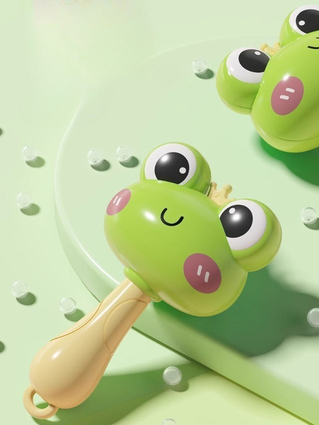Infant Animal Rattle Toy with Gentle Sounds and Easy Grip