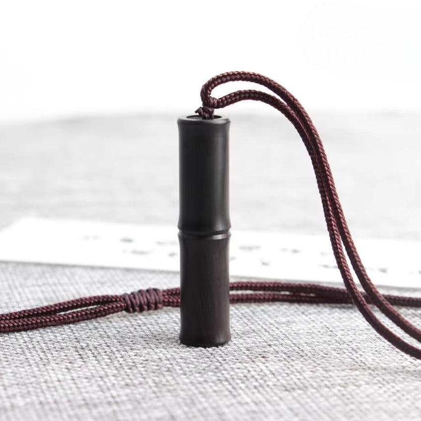 Sandalwood Secret Message Scroll Necklace