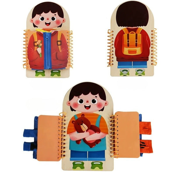 Toddler Life Skills Wooden Busy Board
