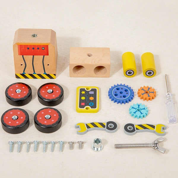 Wooden Robot Take-Apart Toy with Screwdriver & Gears