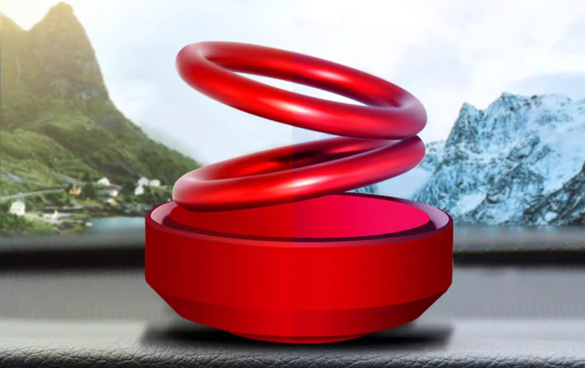 Kinetic Solar Levitating Double Ring Ornament