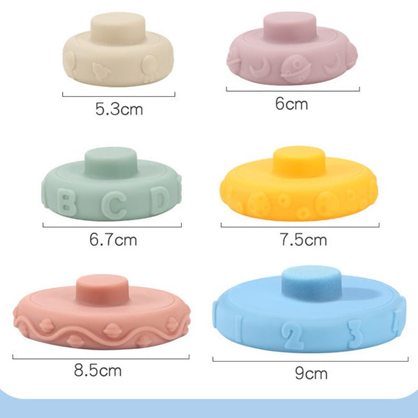Soft Silicone Stacking Rings Learning Toy for Babies & Toddlers