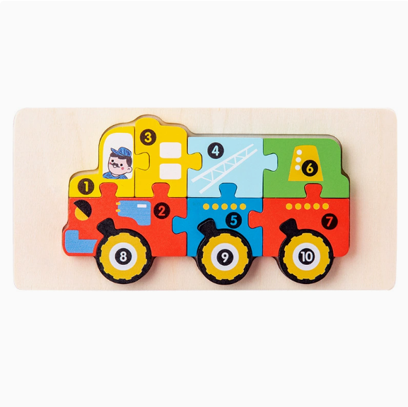 Wooden Number Jigsaw Puzzle for Kids