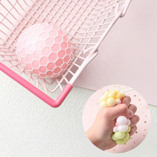 Tri-Color Mesh Grape Squish Ball