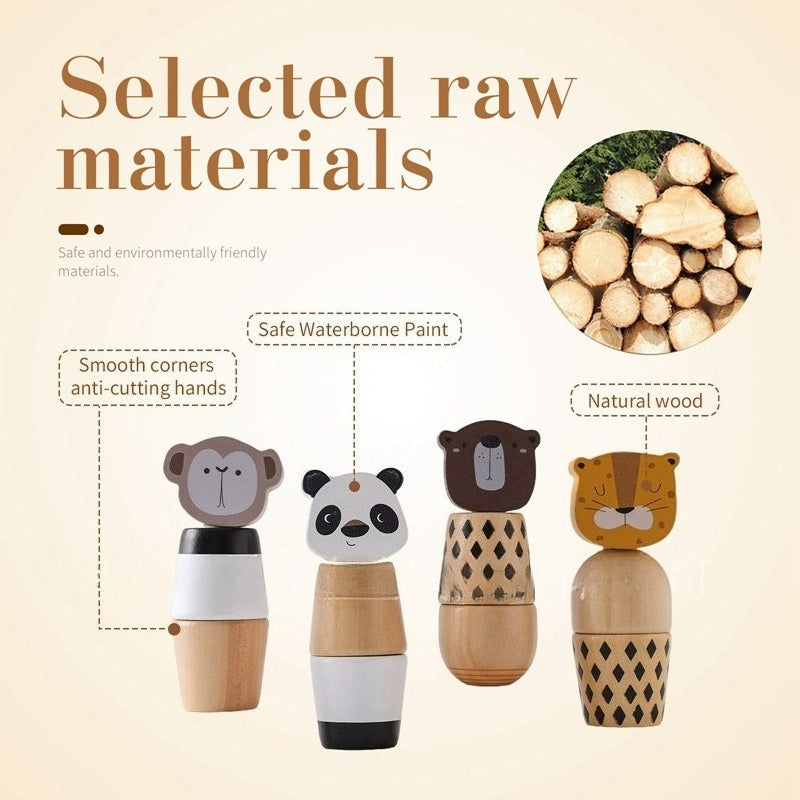 Wooden Screw Animal Toy for Fine Motor Skills Development