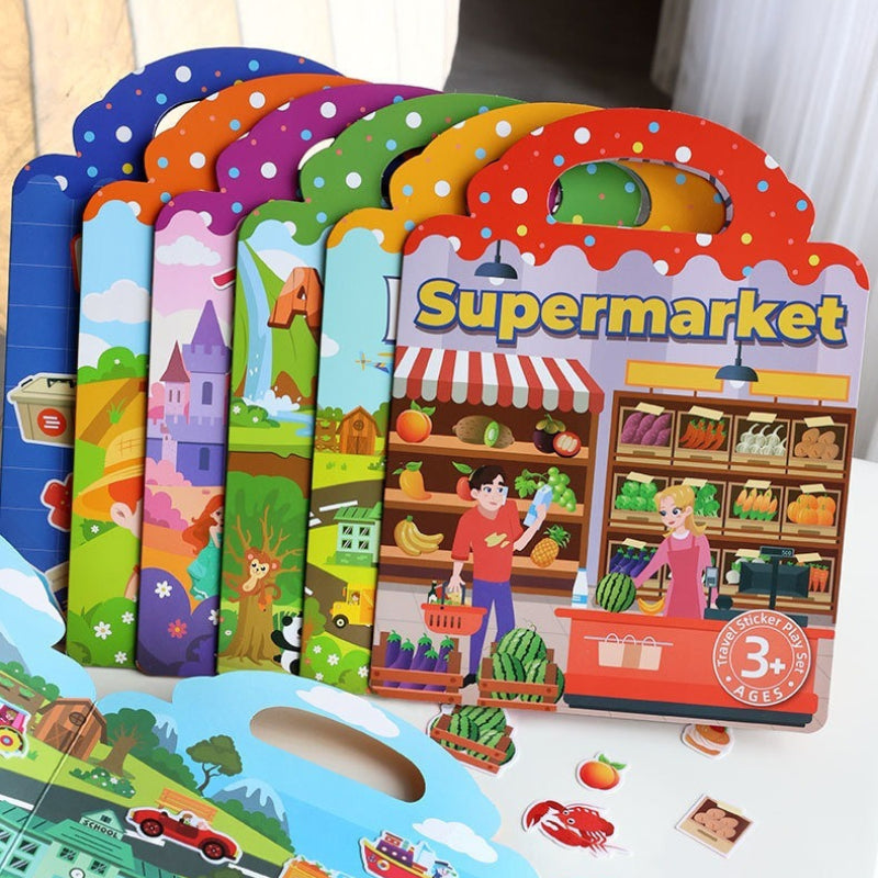 Reusable Travel Sticker Book Activity Kit