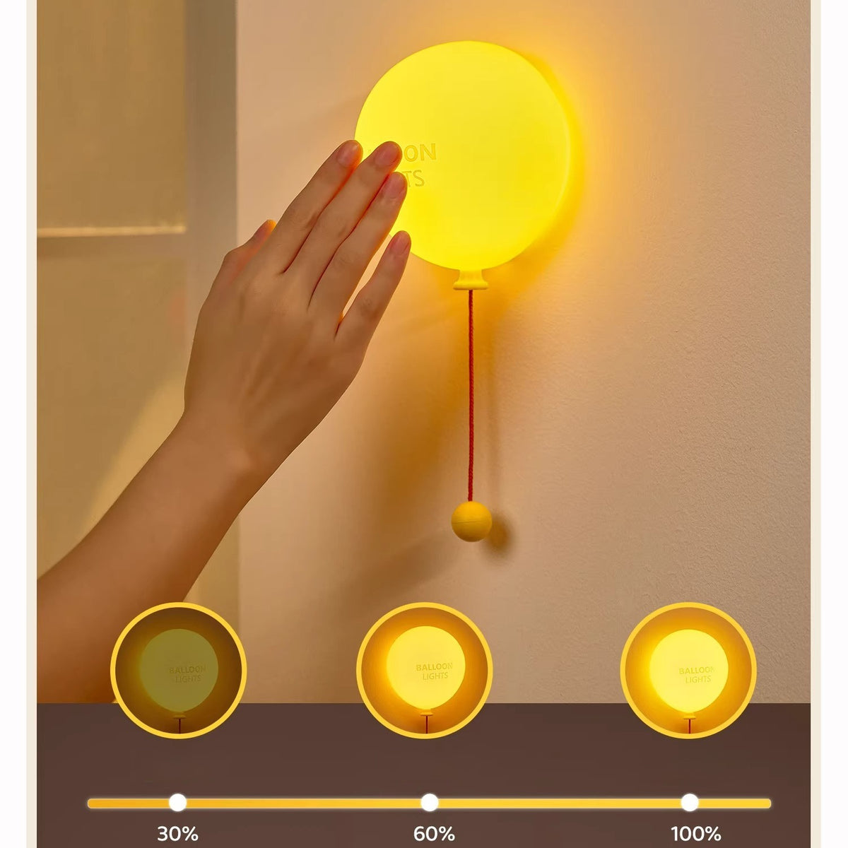 Silicone Balloon Pull Cord Night Light