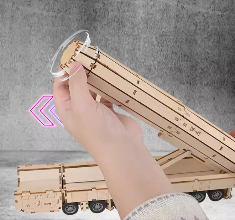 Wooden Missile Truck Assembly Model