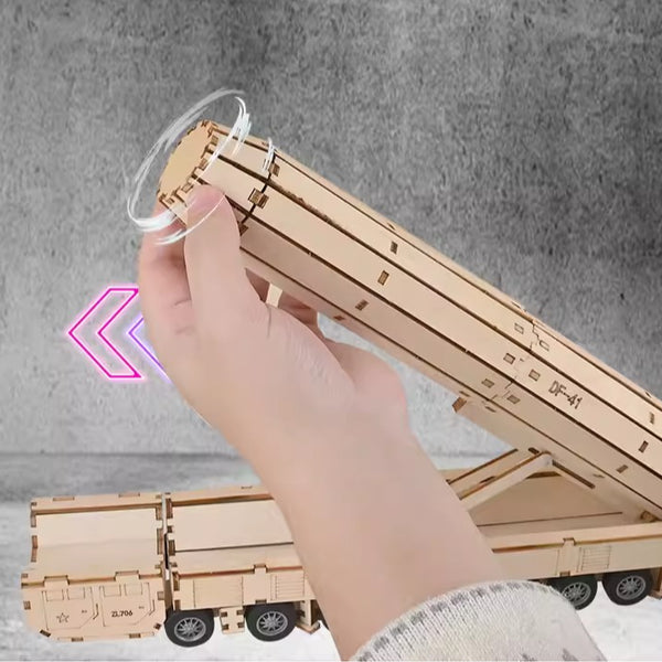 Wooden Missile Truck Assembly Model