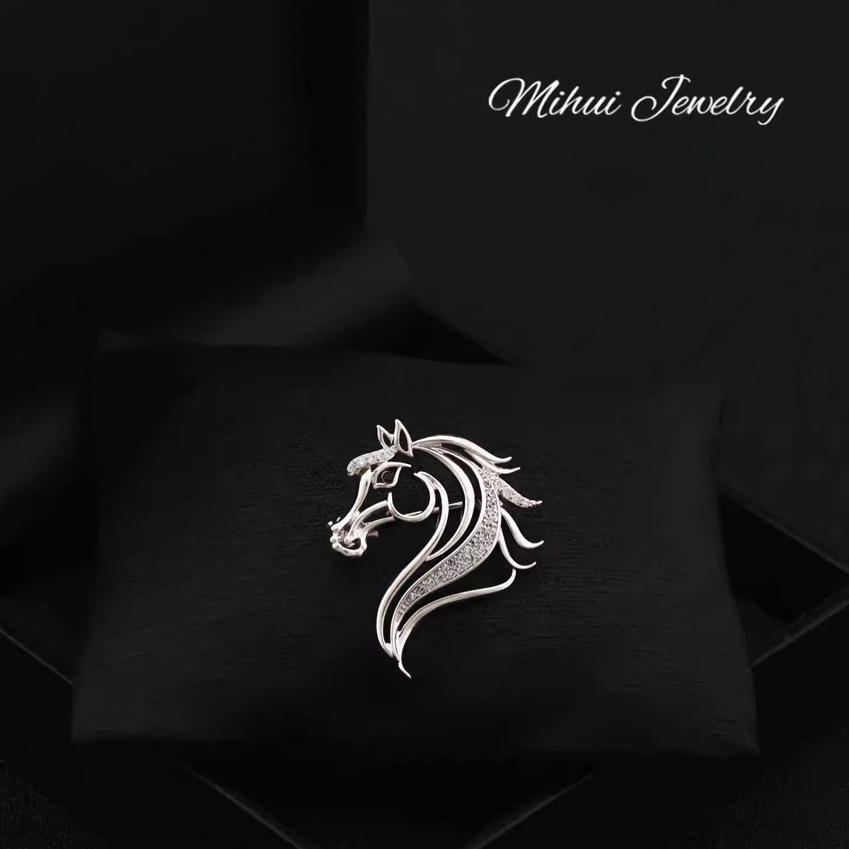 Elegant Galloping Horse Lapel Pin