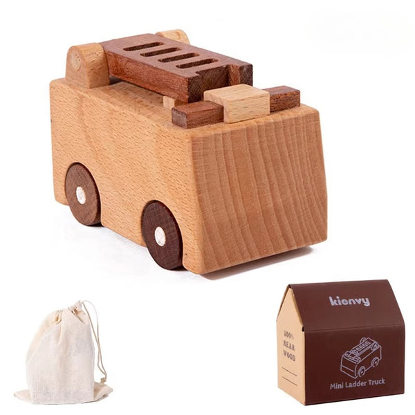 Solid Beech Wood Toy Car