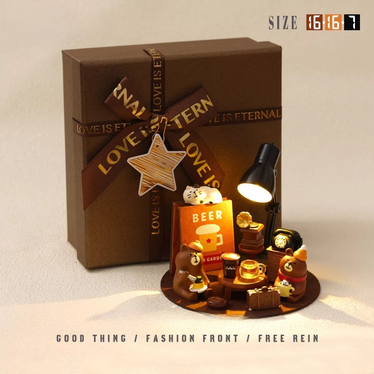 Product Title Miniature Coffee Shop Scene Night Light