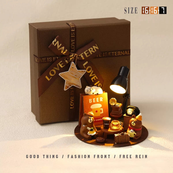 Product Title Miniature Coffee Shop Scene Night Light