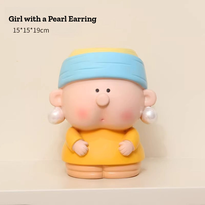 Classical Figure Sculptural Desktop Organizer