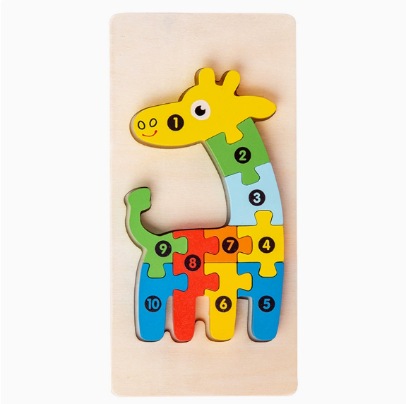 Wooden Number Jigsaw Puzzle for Kids