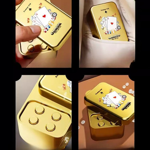 Golden Poker Card Haptic Fidget Slider with Sound