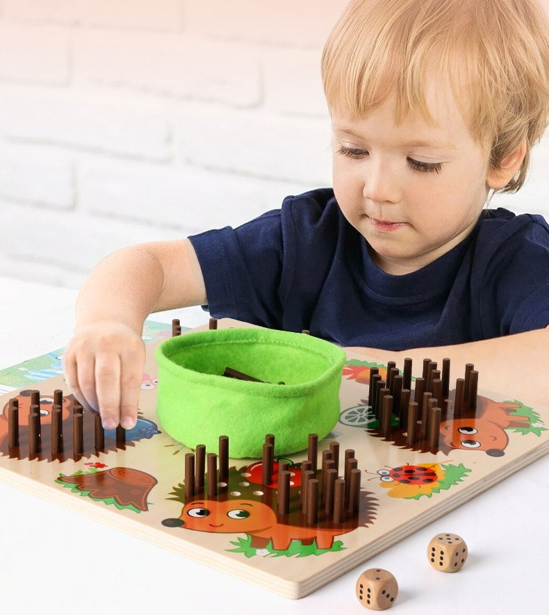Hedgehog Peg Board Counting Game