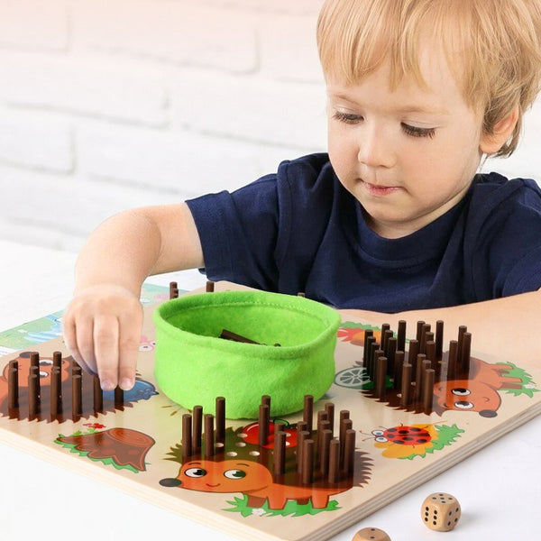 Hedgehog Peg Board Counting Game