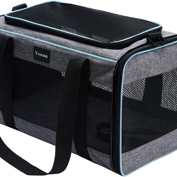 17.5x11x11 Inches Cat, Dog Carrier for Pets Up to 16 Lbs, Soft-Sided Cat Bag Animal Carriers Travel Puppy Carry As a Toy of Fabric Pet Home