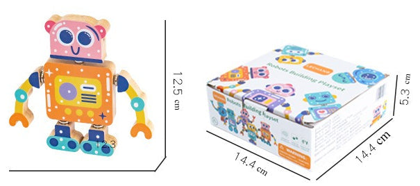 Wooden Robot Builder Kit | Click & Create STEM Toy Fantastik Curios