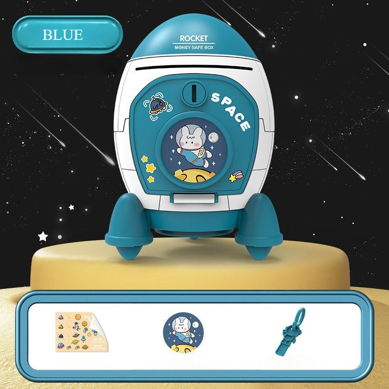 Space Rocket Money Bank & DIY Sticker Set Fantastik Curios