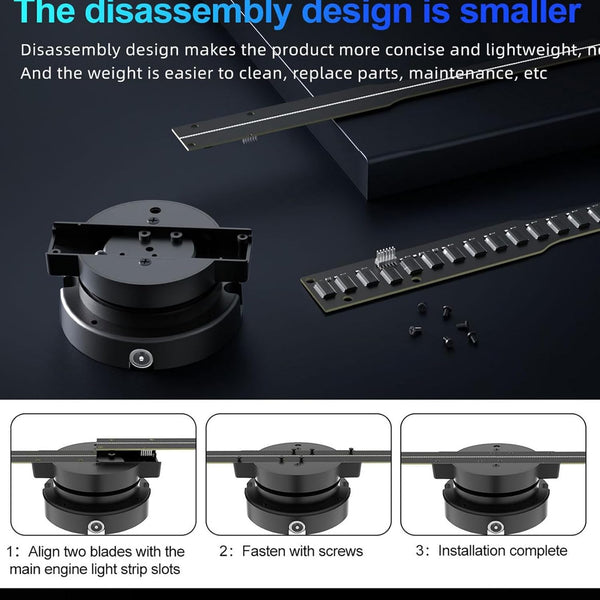 3D Hologram Fan 16.5 Inch– 244-LED Floating Visual Display for Home Decor & Unique Gifting