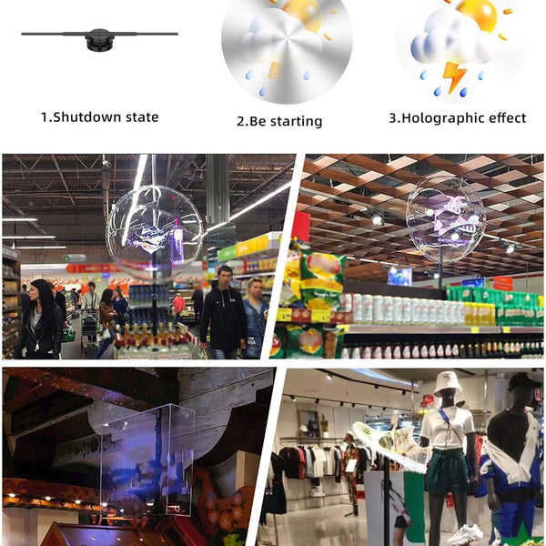 3D Hologram Fan 16.5 Inch– 244-LED Floating Visual Display for Home Decor & Unique Gifting