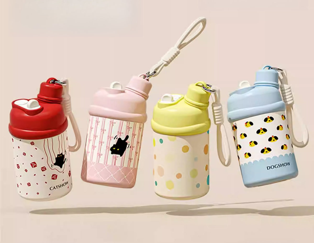Compact Stainless Steel Insulated Bottle with Dual-Drink Lid