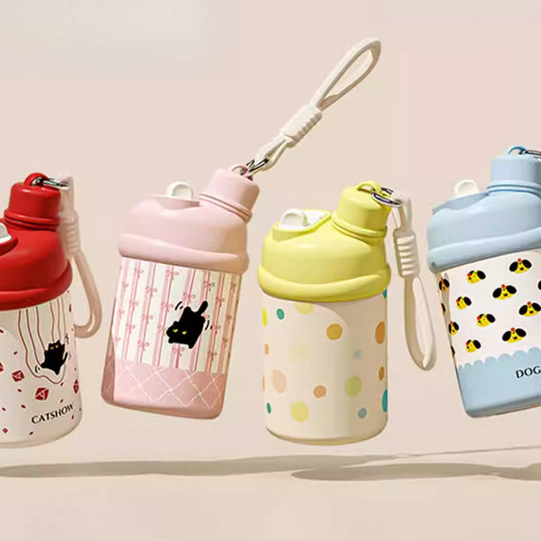 Compact Stainless Steel Insulated Bottle with Dual-Drink Lid