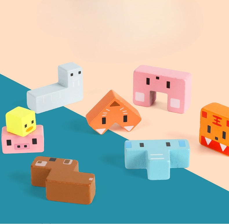 Balanced Ark Wooden Animal Stacking Game