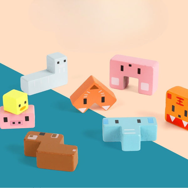 Balanced Ark Wooden Animal Stacking Game