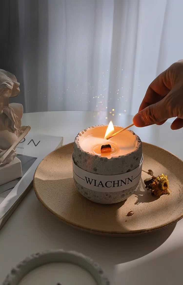 Cream Glass Jar Scented Candle