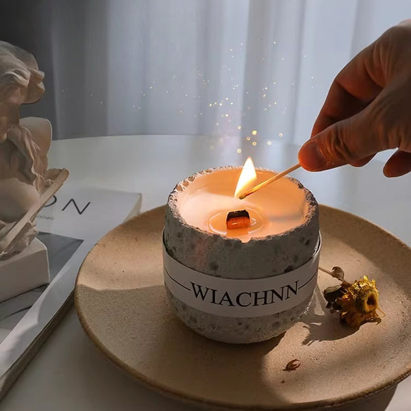 Cream Glass Jar Scented Candle