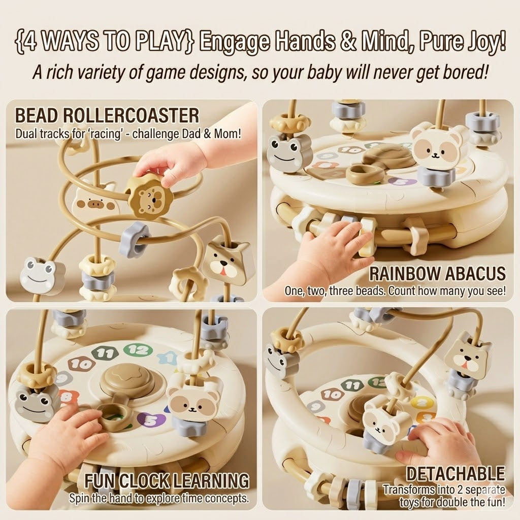 Toddler Multi-Activity Bead Maze and Learning Toy