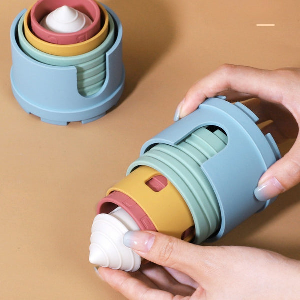 Soft Silicone Stacking Castle Toy for Babies & Toddlers