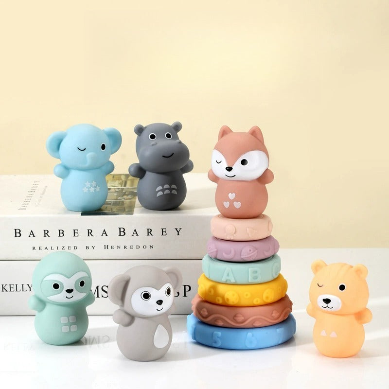 Soft Silicone Stacking Rings Learning Toy for Babies & Toddlers