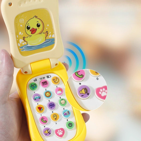Musical Flip Phone Toy with Sound and Lights