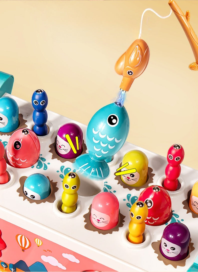 8-in-1 Toddler Activity Cube with Fishing and Whack-a-Mole Game