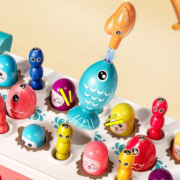 8-in-1 Toddler Activity Cube with Fishing and Whack-a-Mole Game