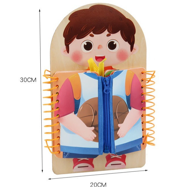Toddler Life Skills Wooden Busy Board