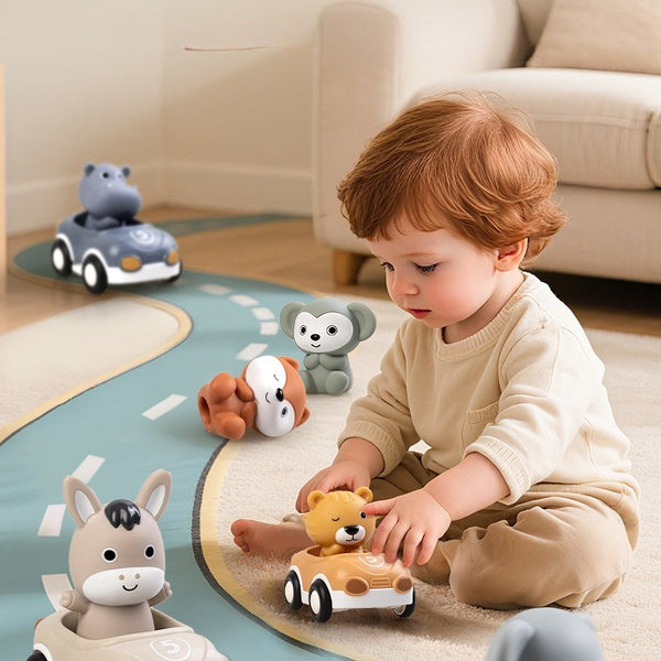 Animal Sliding Vehicles and Finger Puppet Set