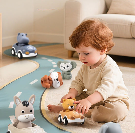 Animal Sliding Vehicles and Finger Puppet Set