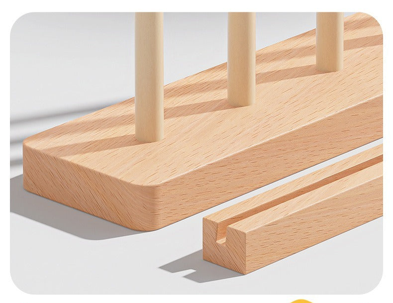 Montessori Wooden Pegging & Lacing Game