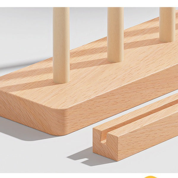 Montessori Wooden Pegging & Lacing Game