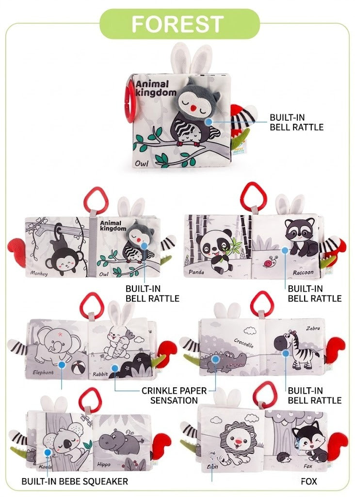 Baby Black & White Sensory Soft Cloth Book