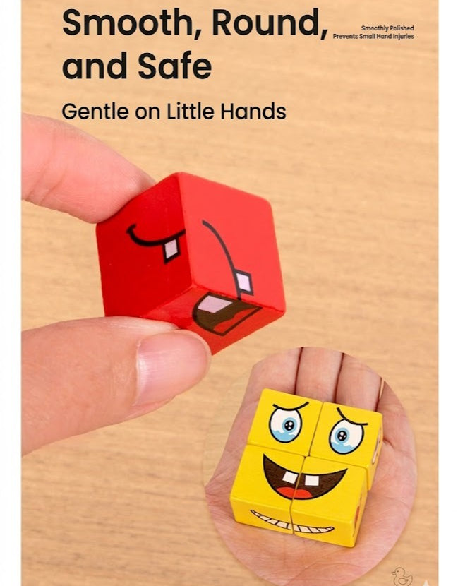 Expression Puzzle Wooden Matching Game